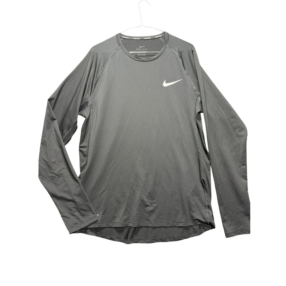 Nike Pro Dri-FIT Shirt Mens Large Black Long Sleeve BV5594-010